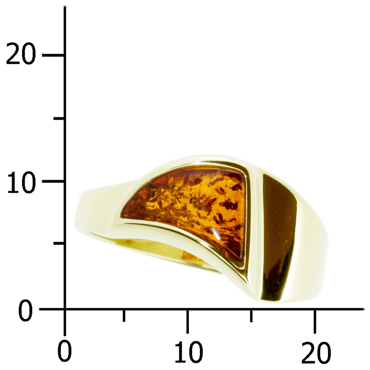 Ring Gold 333/000, Bernstein -Größe wählbar-