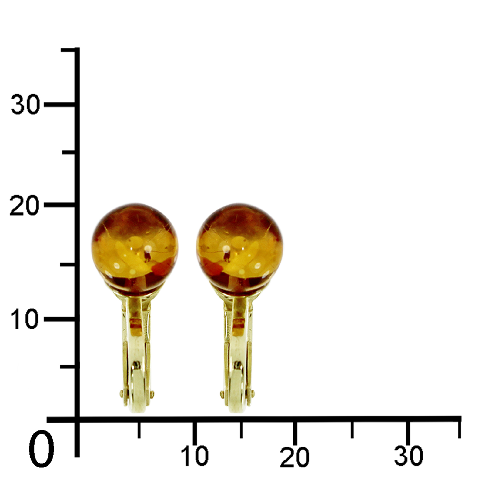 Ohrclip Gold 585/-, Bernstein    Ohrclip Gold 585/-, Bernstein