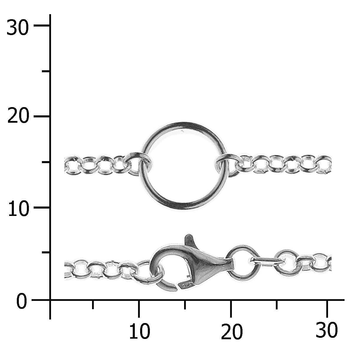 002-29CH02-0450k Charmskette, 45 cm,  Silber 925/000