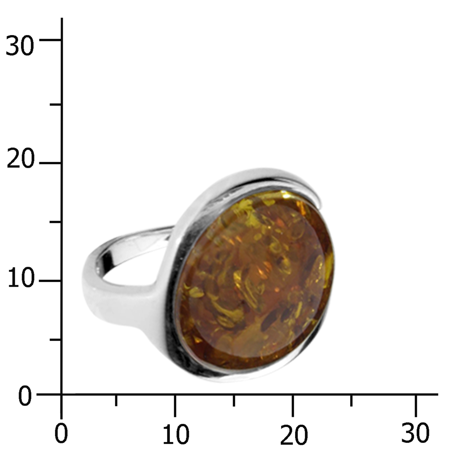 001-272041-0001k Ring Silber 925/000, Bernstein -Größe wählbar-