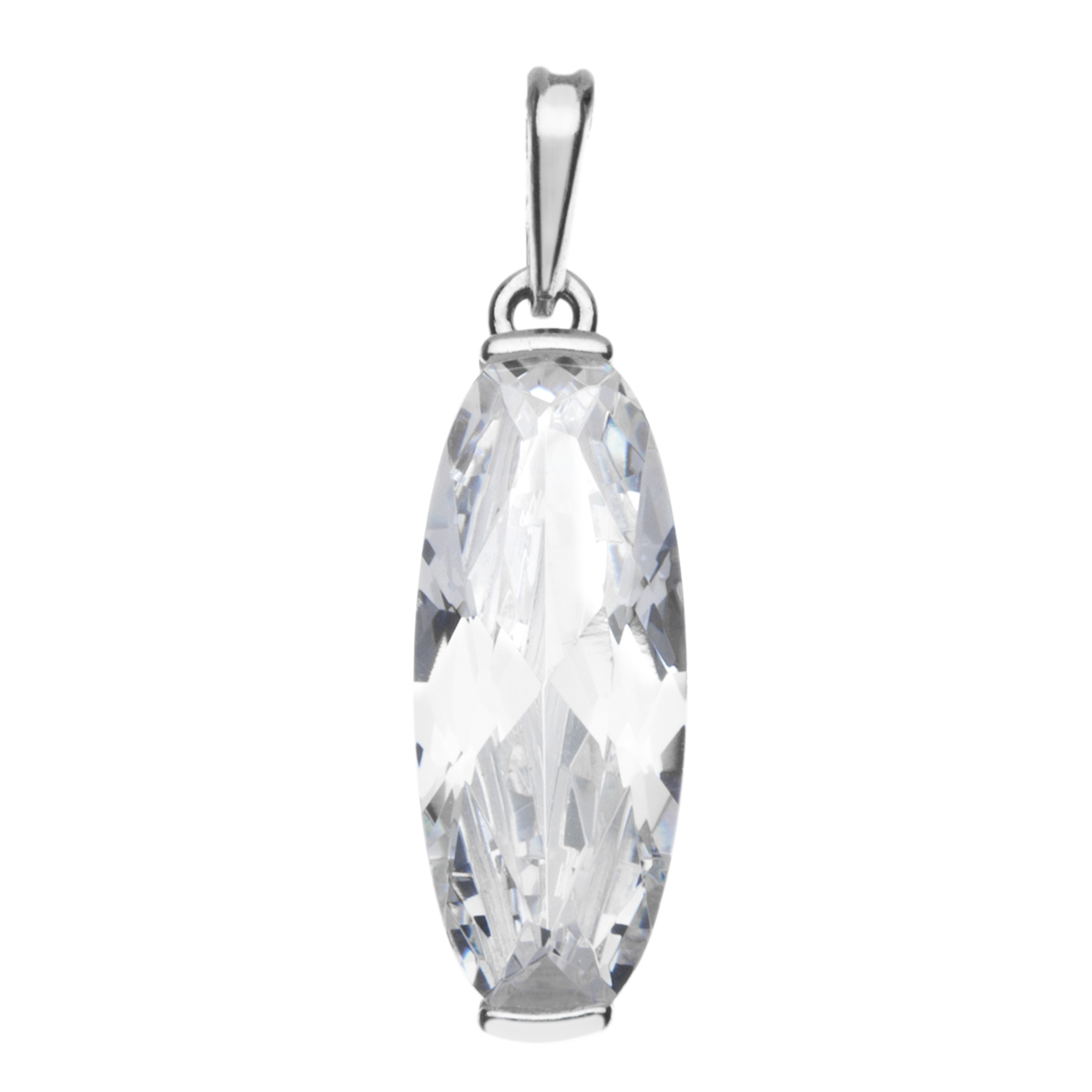 Anhänger Silber 925/000, Zirkonia, weiß