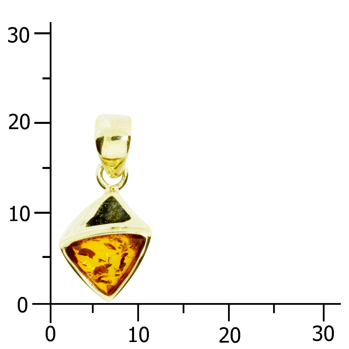 001-103206-0001k Anhänger Gold 333/000, Bernstein