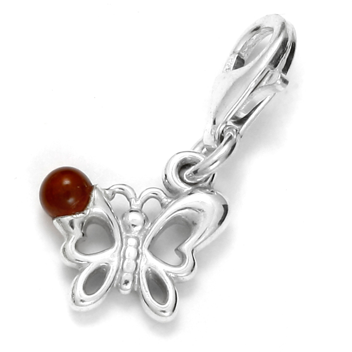 105-20CH12-0100 Charm Silber 925/000, Schmetterling, Bernstein