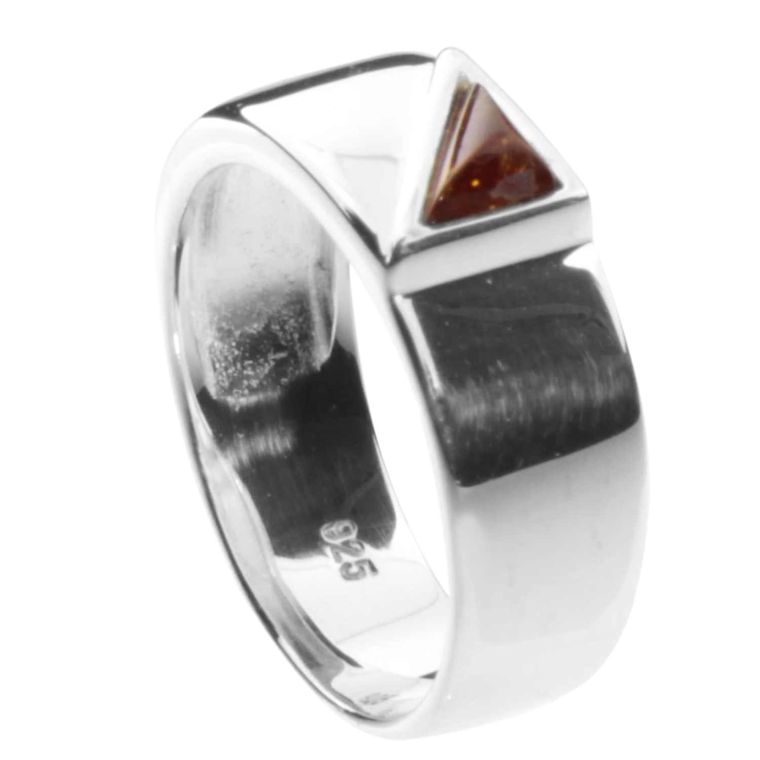 Ring Silber 925/000, Bernstein -Größe wählbar-