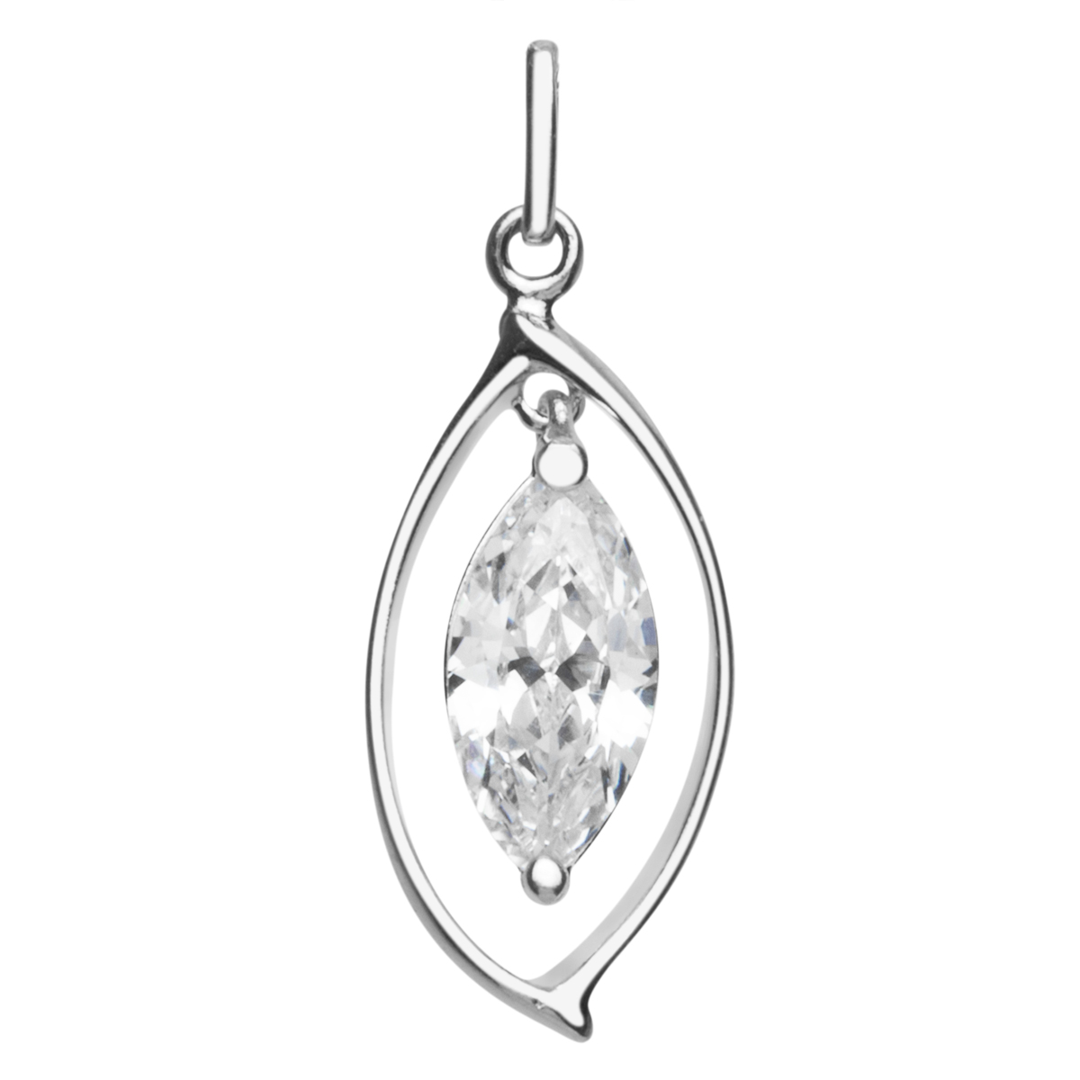 Anhänger Silber 925/000, Zirkonia, weiß
