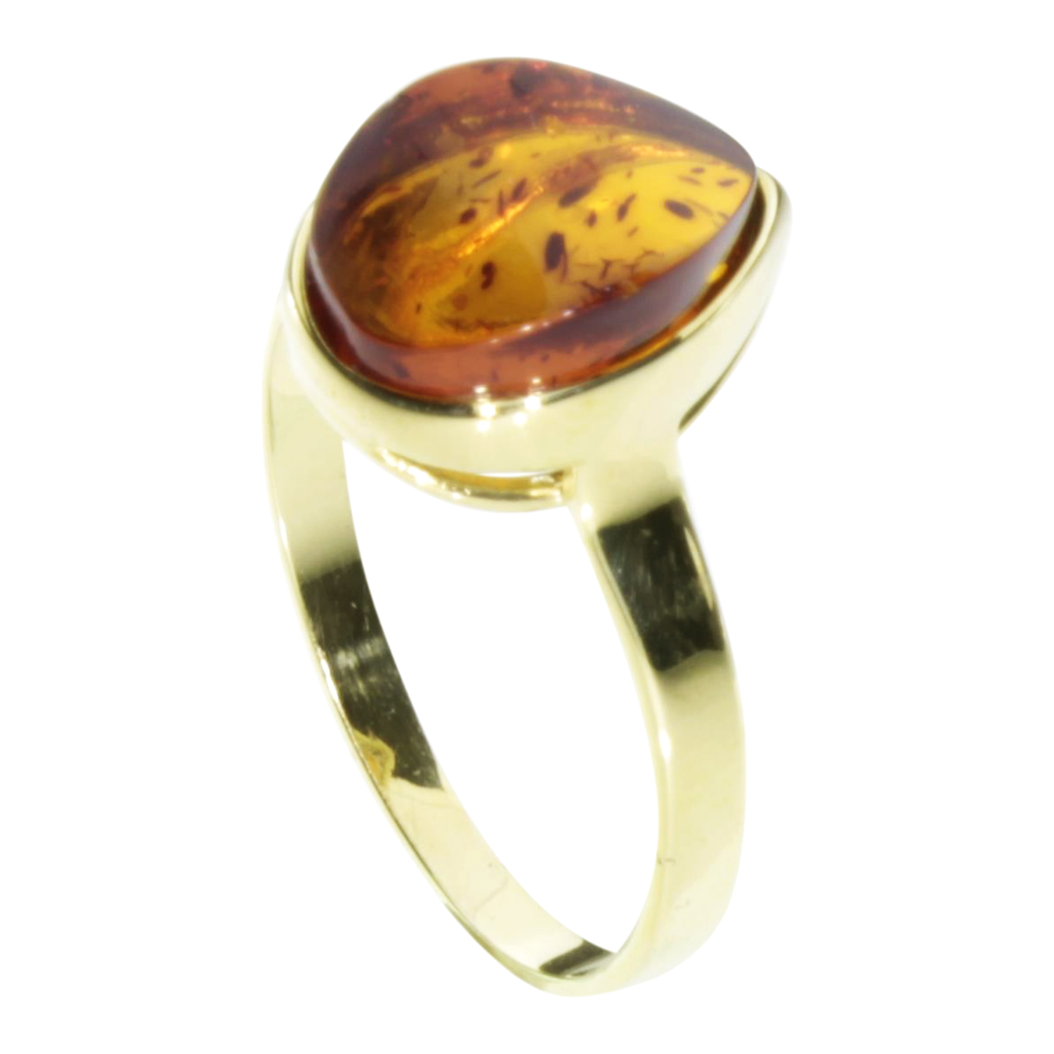 Ring Gold 333/000, Bernstein -Größe wählbar-